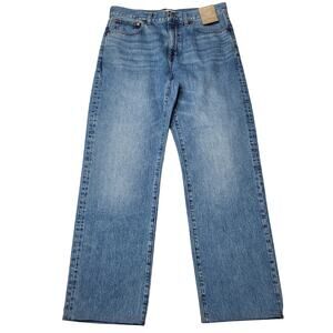 Madewell Rail Straight Jeans High Rise Waist Full Length Relaxed Medium Wash 28